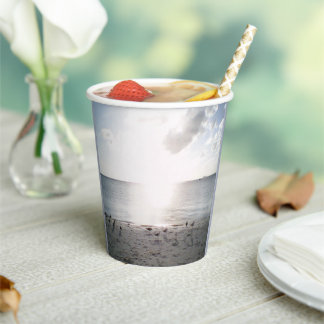 Sun Glory At The Beach Paper Cups