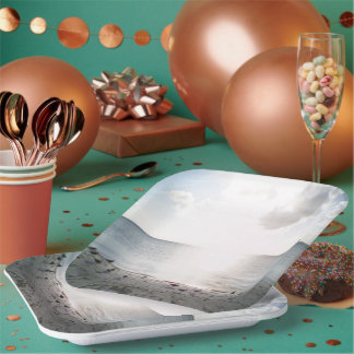 Sun Glory At The Beach Paper Plate
