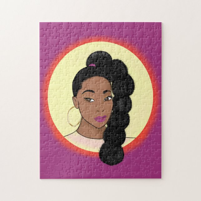 Sun Glow, Puff Ponytail Jigsaw Puzzle (Vertical)