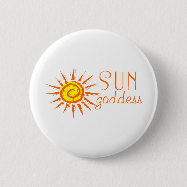Sun Goddess 6 Cm Round Badge (Front)