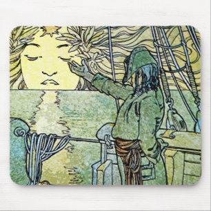 Sun Goddess by Alphonse Mucha Mouse Pad