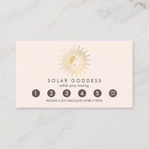 Sun Goddess Girl Logo Spray Tanning Pink Loyalty Card