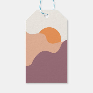 Sun goes down behind the purple hills gift tags