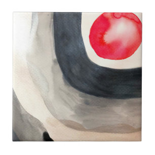 Sun grey and black abstract modern art ceramic tile