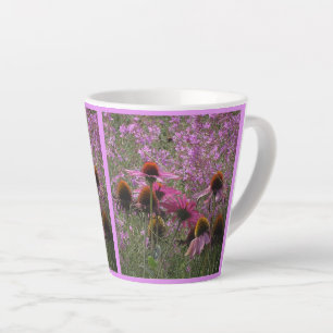 Sun Hat Flowers Collage Latte Mug