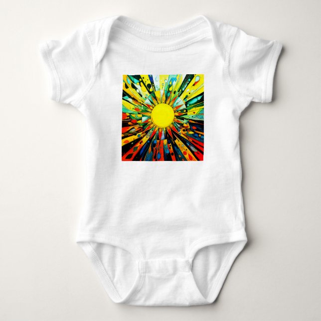 Sun In Abstract 910 Baby Bodysuit (Front)