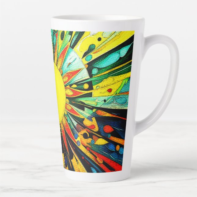 Sun In Abstract 910 Latte Mug (Right)