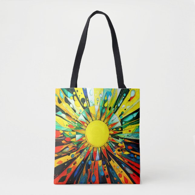 Sun In Abstract 910 Tote Bag (Front)