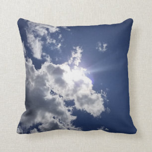 Sun In Cloudy Sky Cushion
