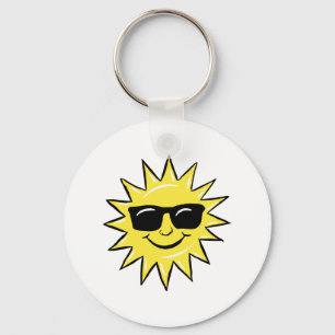 Sun in glasses key ring