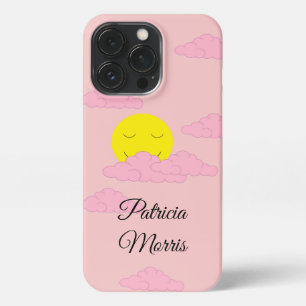 Sun in Hazy Sky: Light Pink: Carnation Pink iPhone 13 Pro Case