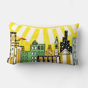 SUN IN THE CITY Throw Pillow
