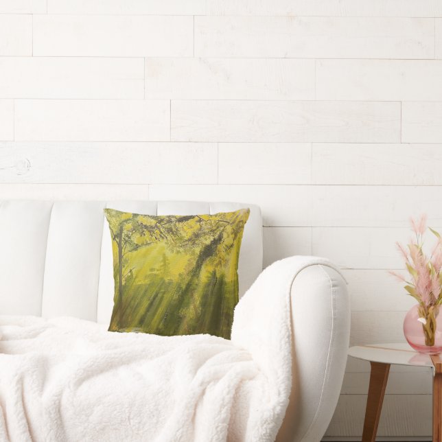 Sun in the Woods, by Gary Poling Cushion (Couch)