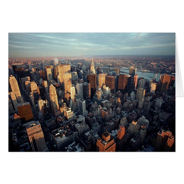 Sun Is Setting On New York City City-scape View (Front Horizontal)