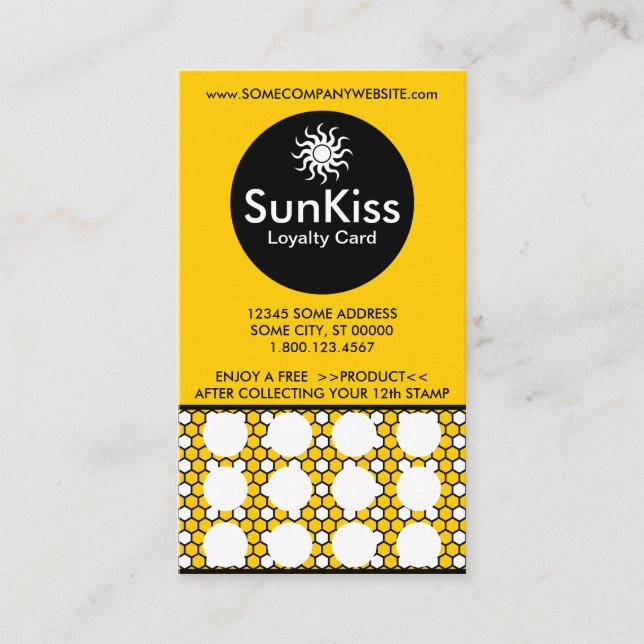 SUN KISS hexa stamp card (Front)