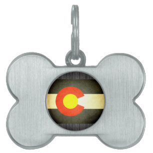 Sun kissed Colorado Flag Pet Name Tag