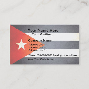 Sun kissed Cuba Flag Business Card