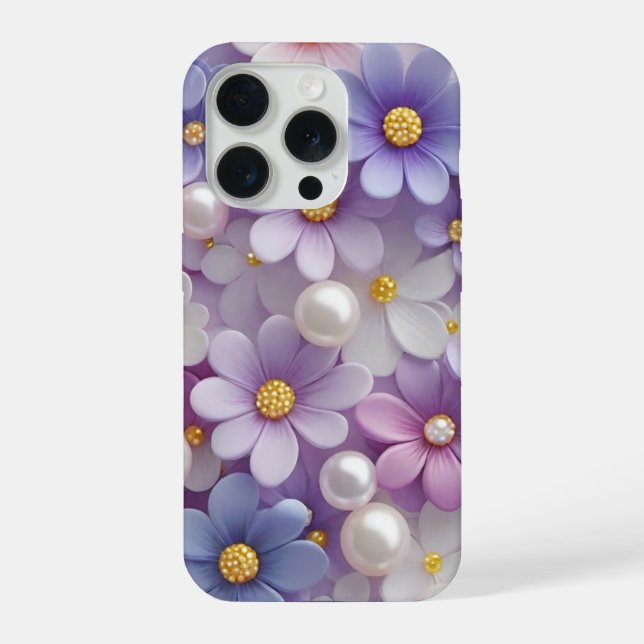 Sun-Kissed Floral Radiance iPhone Case (Back)