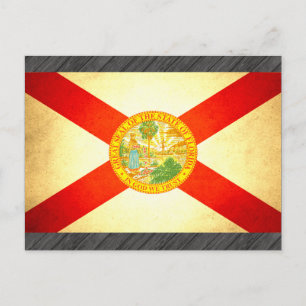 Sun kissed Florida Flag Postcard