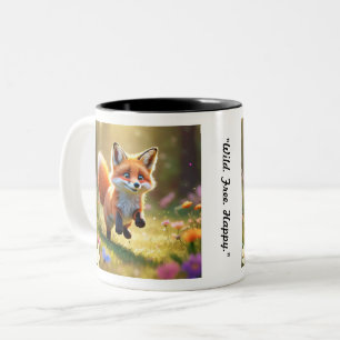 "Sun-Kissed Fox Kit" Two-Tone Coffee Mug