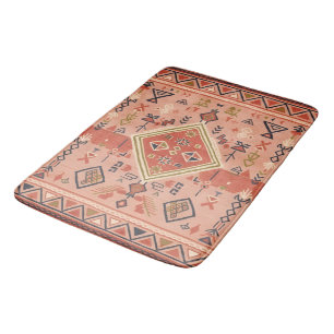 Sun-Kissed Hand-Drawn Moroccan Tribal Art Bath Mat
