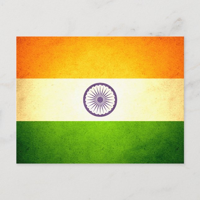 Sun kissed India Flag Postcard (Front)