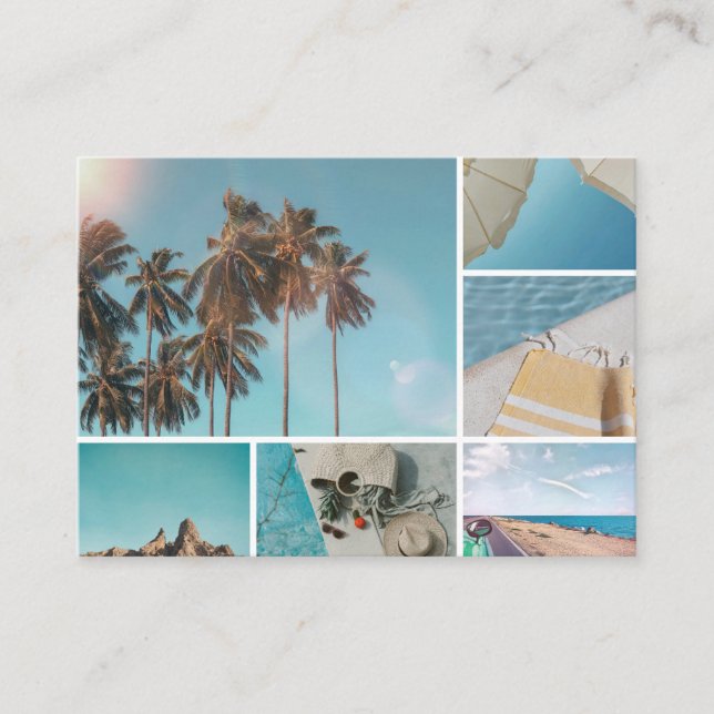 "Sun-Kissed Memories: A Summer Photo Collage" Enclosure Card (Front)