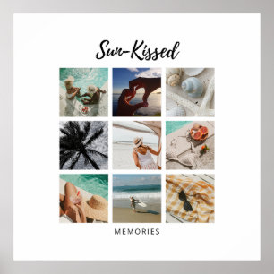 Sun-Kissed Memories Photo Collage Poster
