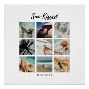Sun-Kissed Memories Photo Collage Poster