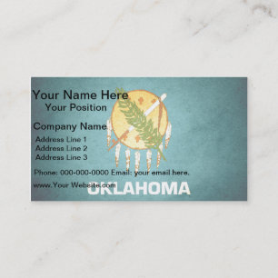 Sun kissed Oklahoma Flag Business Card