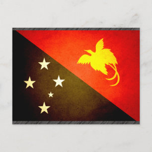 Sun kissed Papua New Guinea Flag Postcard