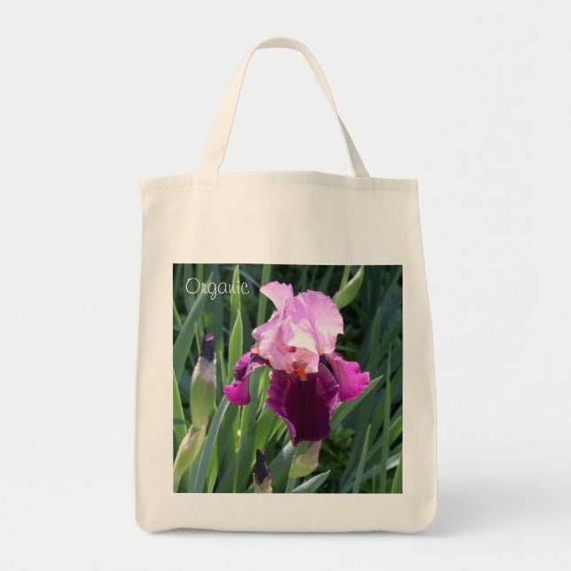 Sun-kissed Pink Iris Garden  Tote Bag (Front)