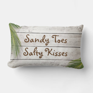 Sun Kissed Sandy Toes Salty Kisses Pillow