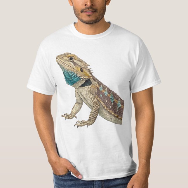 Sun-Kissed Scales – Desert Spiny Lizard Art T-Shirt (Front)