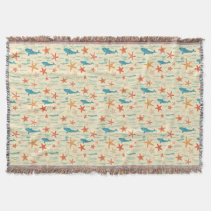 Sun-kissed Skin, Ocean Waves, Tropical Vibes Throw Blanket