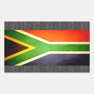 Sun kissed South Africa Flag Rectangular Sticker