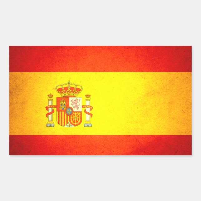 Sun kissed Spain Flag Rectangular Sticker (Front)