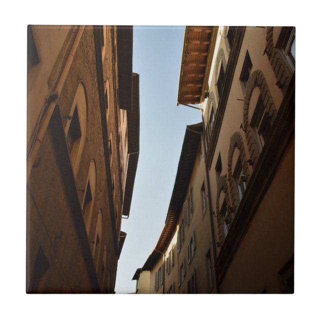 Sun-kissed Street Ceramic Tile (Front)