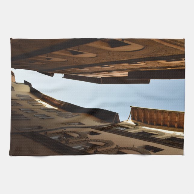 Sun-kissed Street Tea Towel (Horizontal)