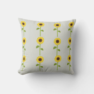 "Sun-Kissed Sunflower Square Pillow" Cushion