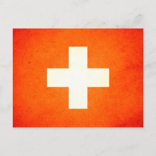 Sun kissed Switzerland Flag Postcard