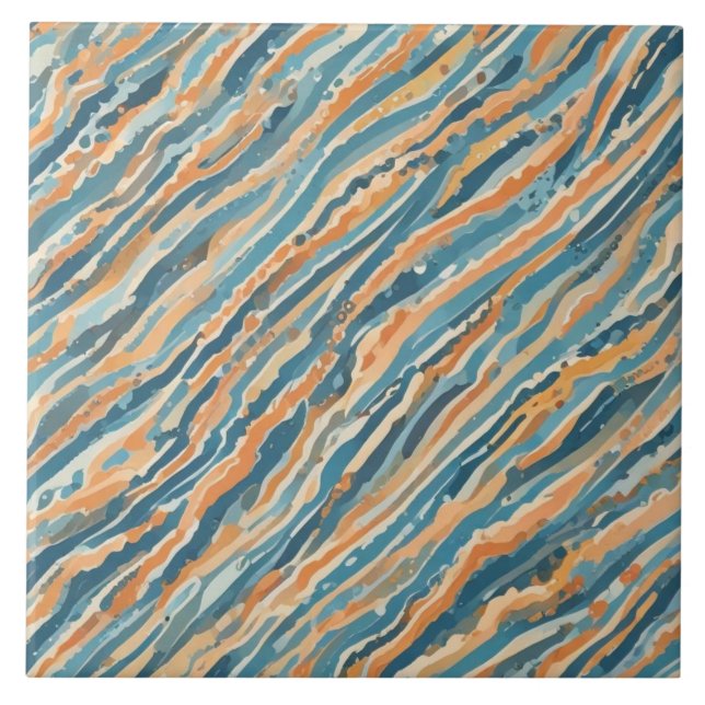 Sun-kissed Watercolors Ceramic Tile (Front)