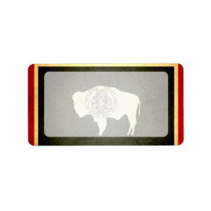 Sun kissed Wyoming Flag Label