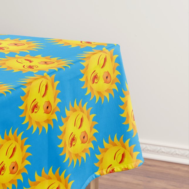 Sun Kisses emoji pattern  Tablecloth (In Situ)