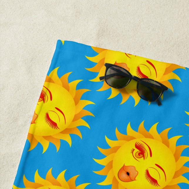 Sun Kisses, Sun Print Beach Towel (In Situ)