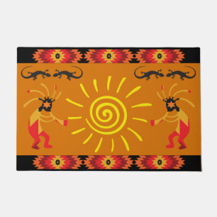 Sun Kokopelli Southwest Doormat