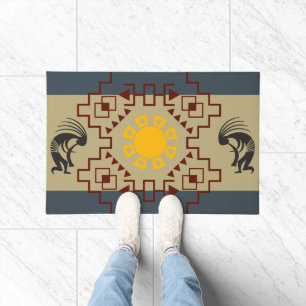 Sun Kokopelli Southwestern Doormat