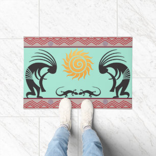 Sun Kokopelli Southwestern Doormat