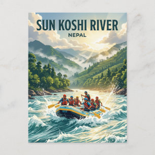 Sun Koshi River Nepal Postcard