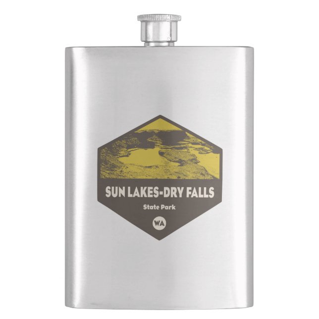 Sun Lakes-Dry Falls State Park Washington Hip Flask (Front)